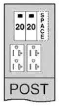 20-20 Unmetered Power RV Pedestal - U011CP6010