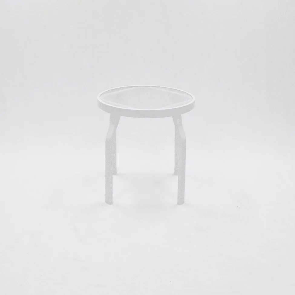 Acrylic 18in Pool Side Table - Rectangular Tubing