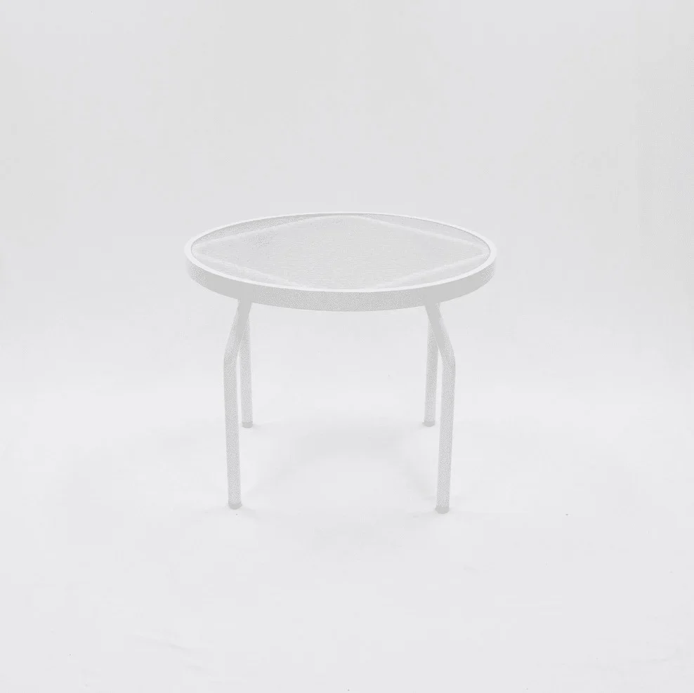 Acrylic Round 24in Pool Side Table - Round Tubing