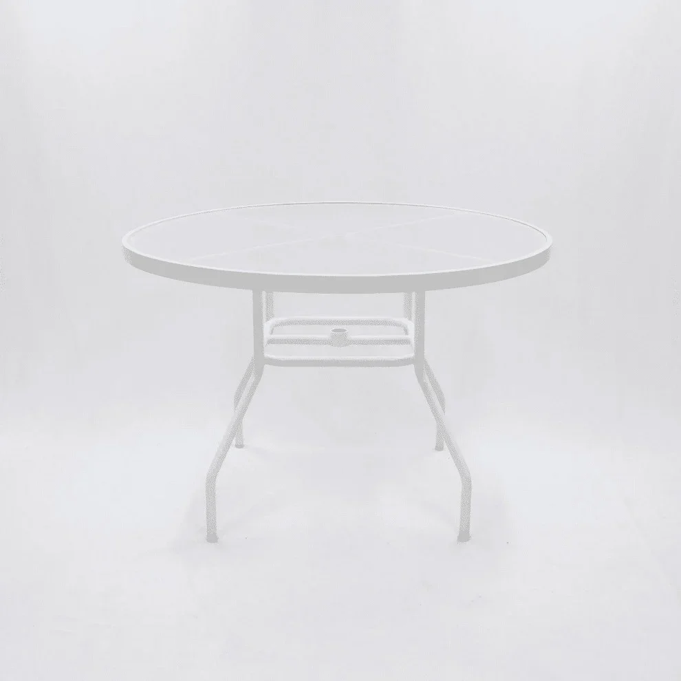 Acrylic Round 42" Commercial Outdoor Table - Round Tubing