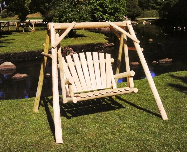 Cedar 4' A-Frame Wood Swing Frame - Image 2
