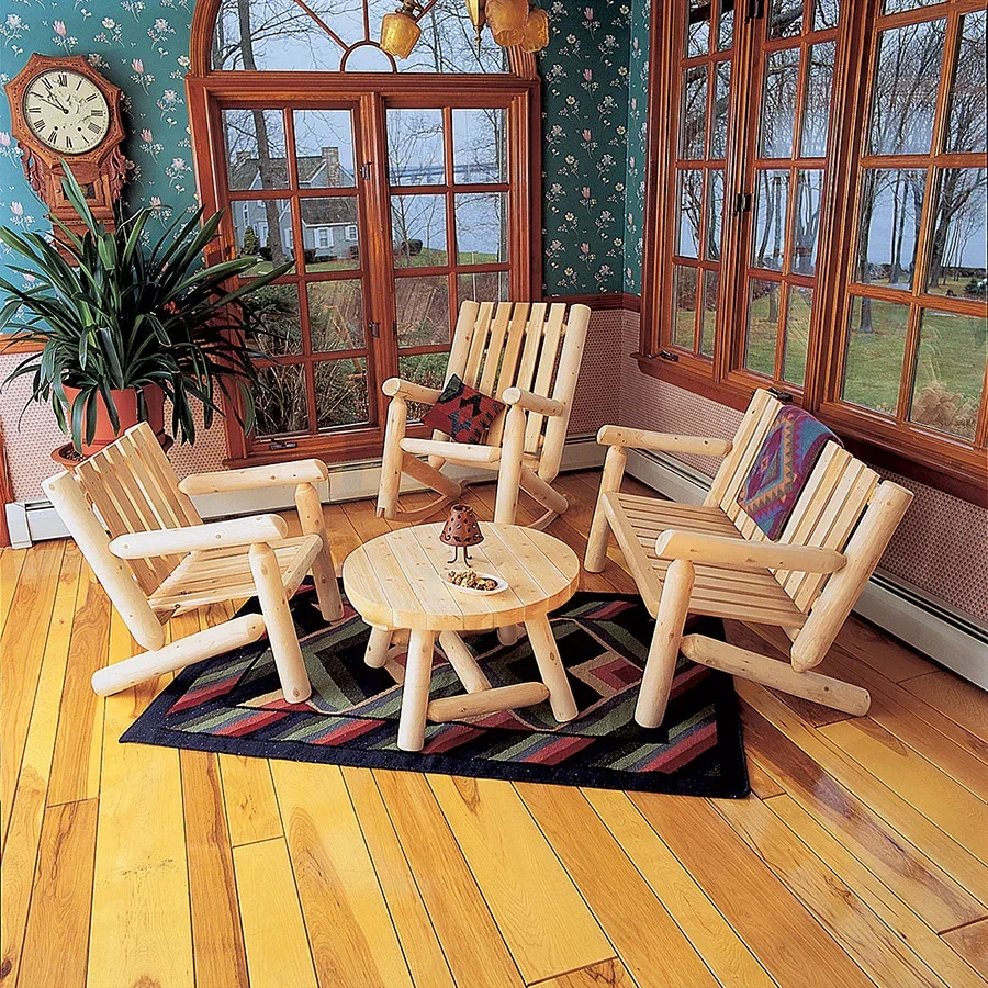 Cedar Log 4ft Love Seat Settee - Image 2