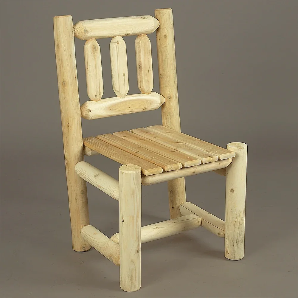 Cedar Log 5 Piece 37" Square Dining Set - Image 3