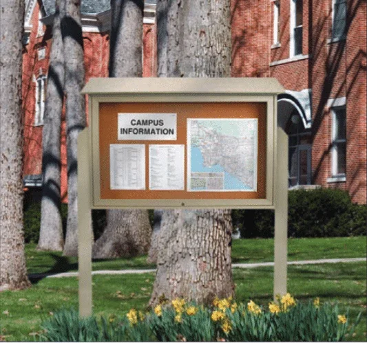 Cork Single 45"x36" Door Outdoor Bulletin Board - Image 3