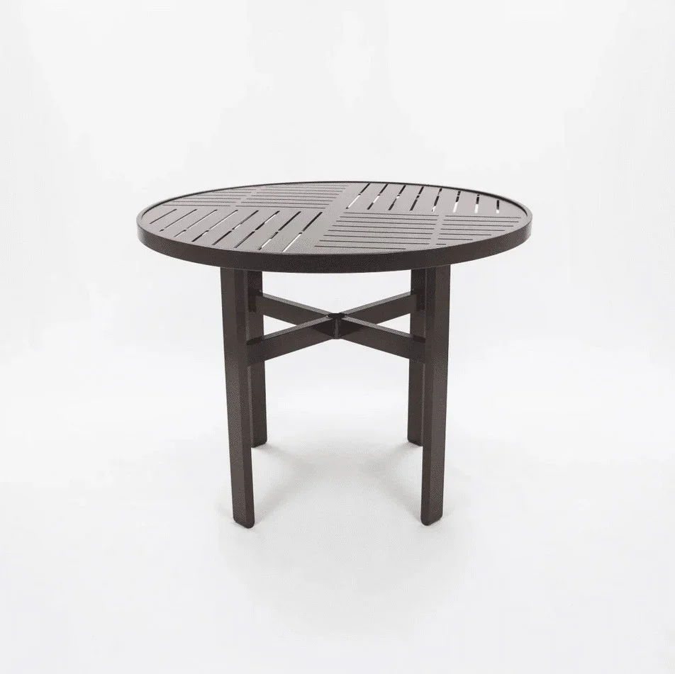 Heavy Duty 36" Commercial Aluminum Patio Table - Punched Top