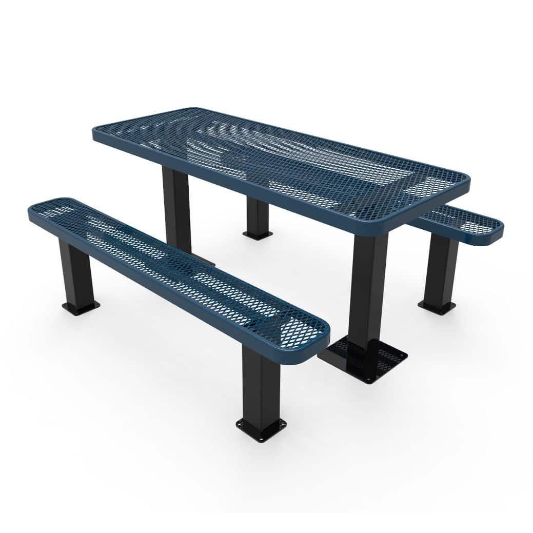 Independent Pedestal Rectangle Picnic Table - Thermoplastic