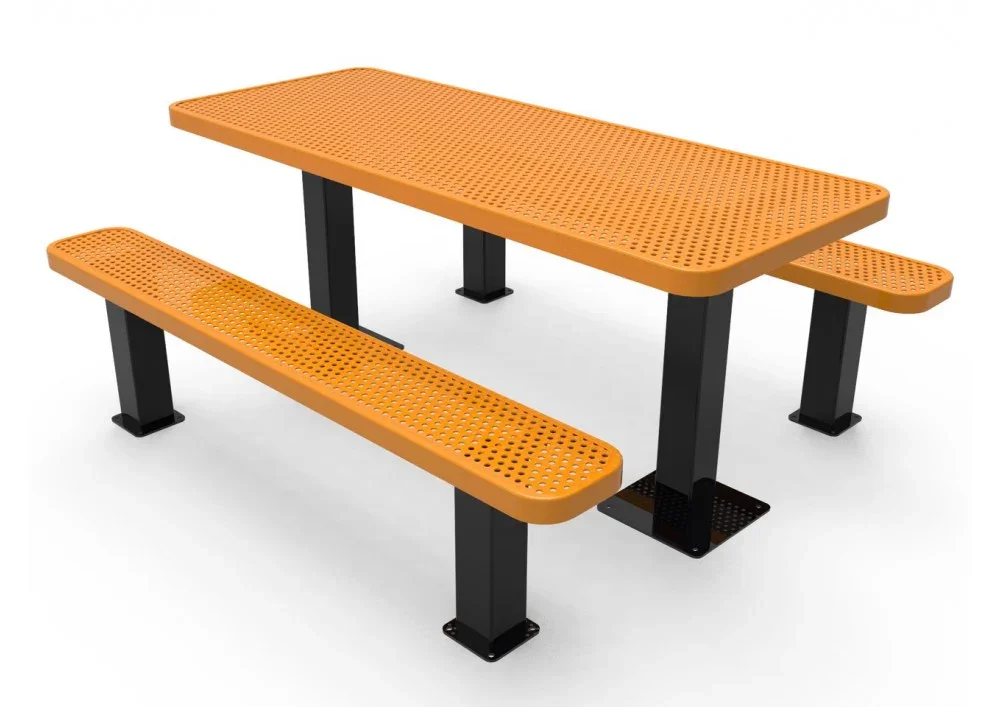 Independent Pedestal Rectangle Picnic Table - Thermoplastic - Image 2