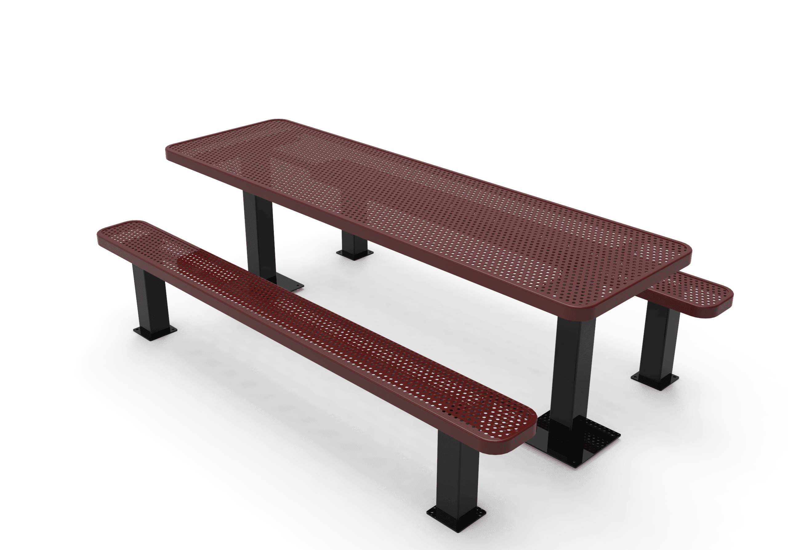 Independent Pedestal Rectangle Picnic Table - Thermoplastic - Image 3