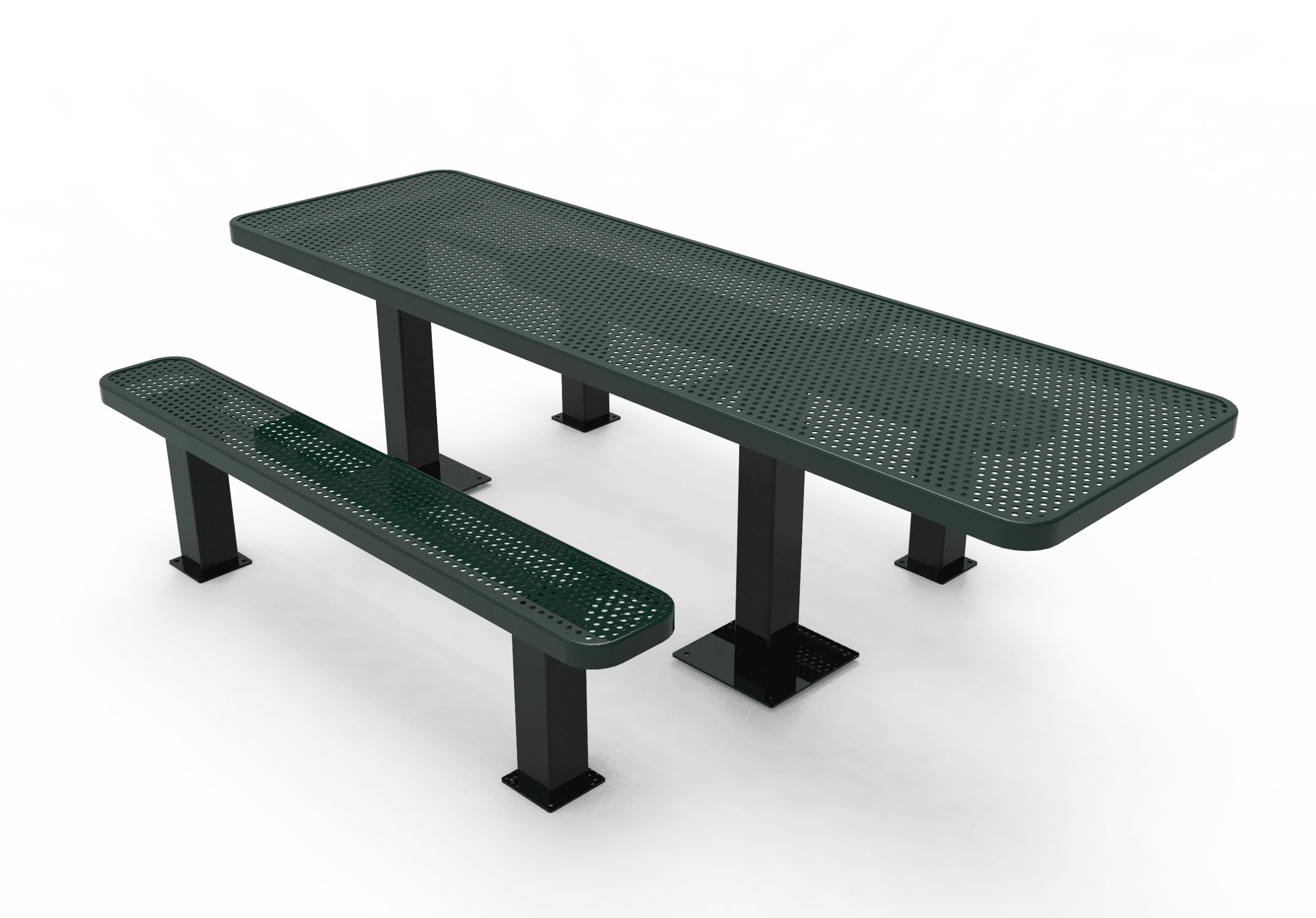 Independent Pedestal Rectangle Picnic Table - Thermoplastic - Image 4