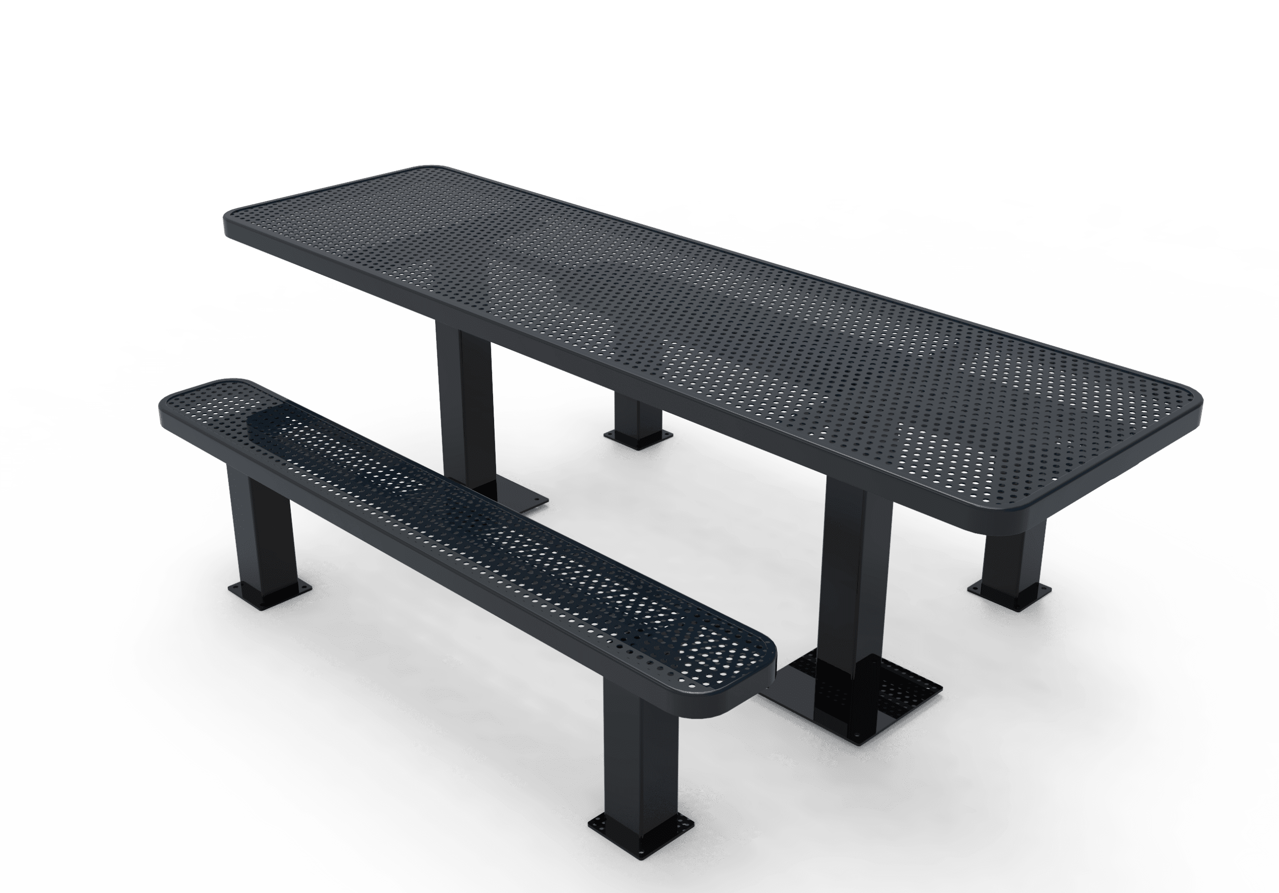Independent Pedestal Rectangle Picnic Table - Thermoplastic - Image 5