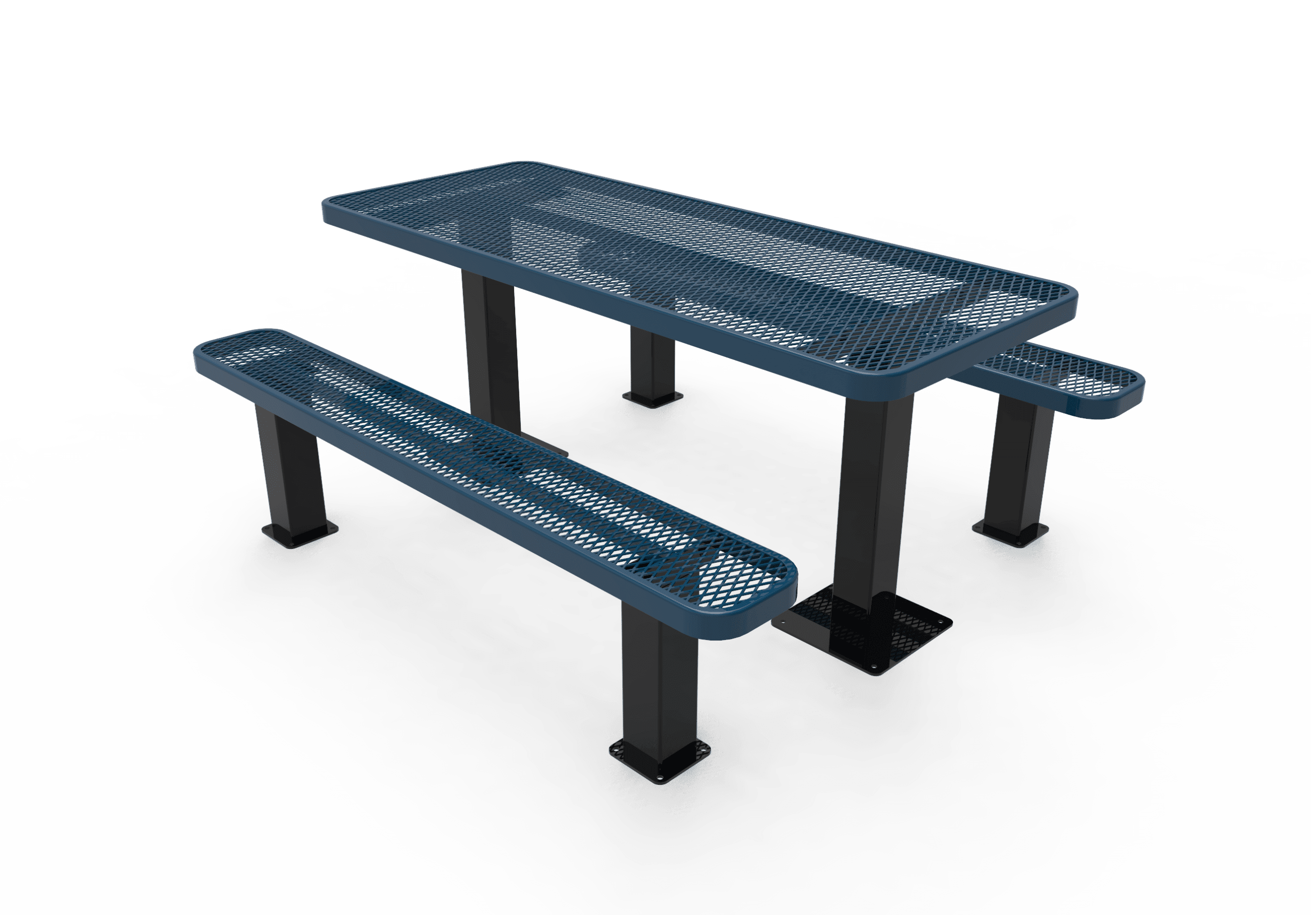 Independent Pedestal Rectangle Picnic Table - Thermoplastic - Image 6