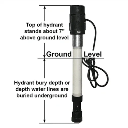 MerrillAny Temp® H-3000 DH7504D Deluxe Heated Yard Hydrant With Drain Back, 3/4 in, Pipe Threaded, 4 ft Bury
