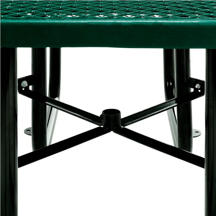 Quick Ship Square Picnic Table - 46" Square Portable Commercial Picnic Table - Image 5