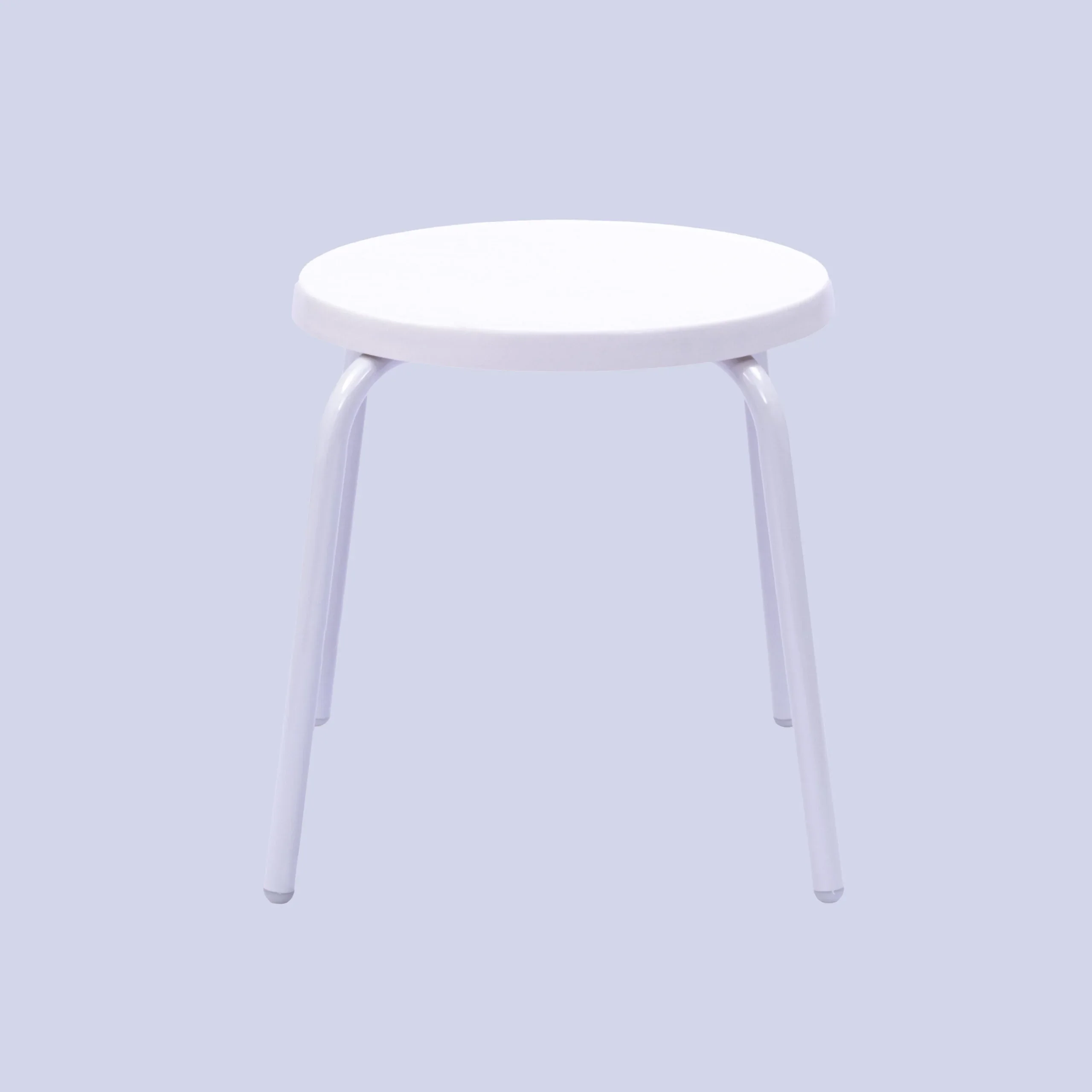 Round Fiberglass 18in Pool Side Table - Aluminum Tubing