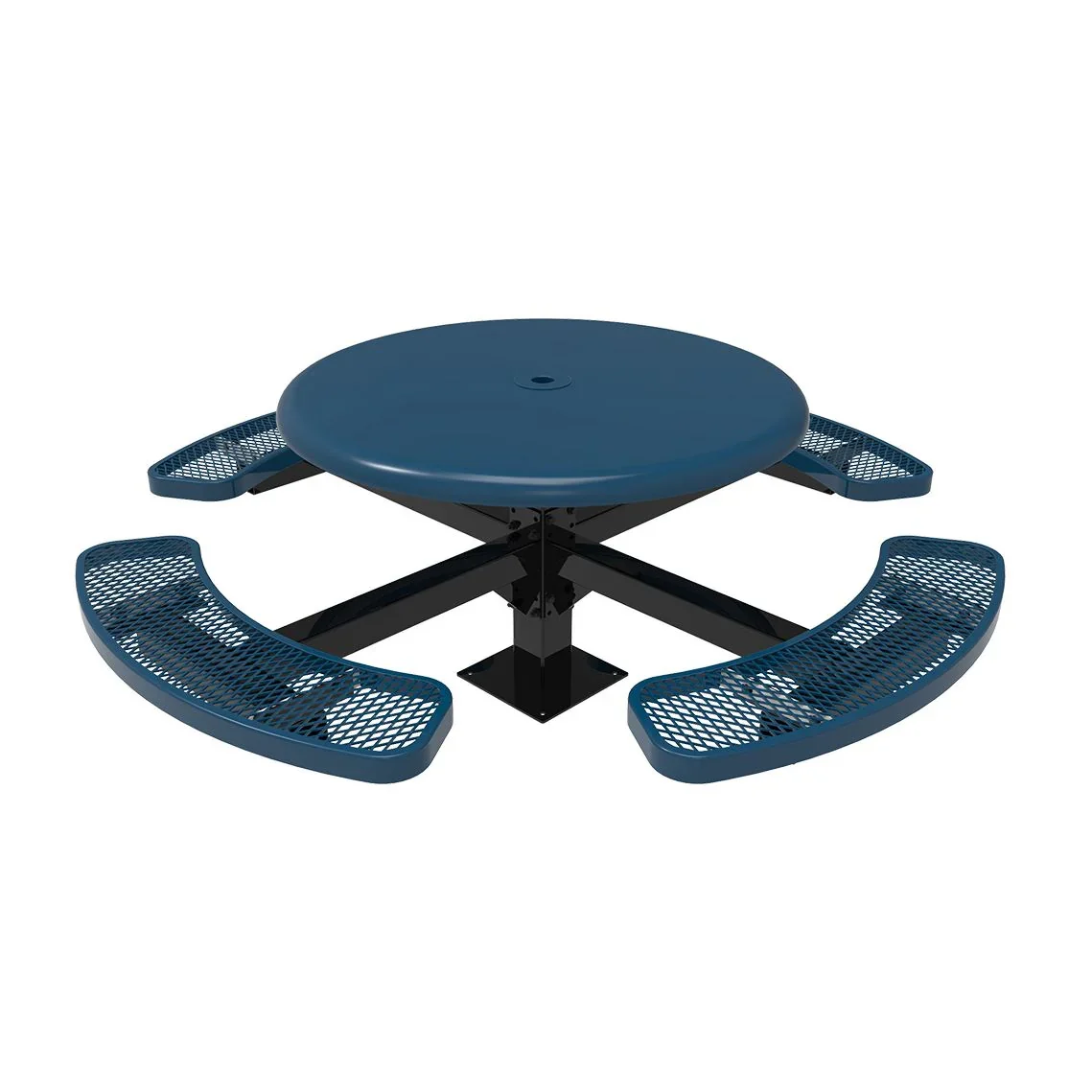 Round Solid Top 46" Pedestal Picnic Table