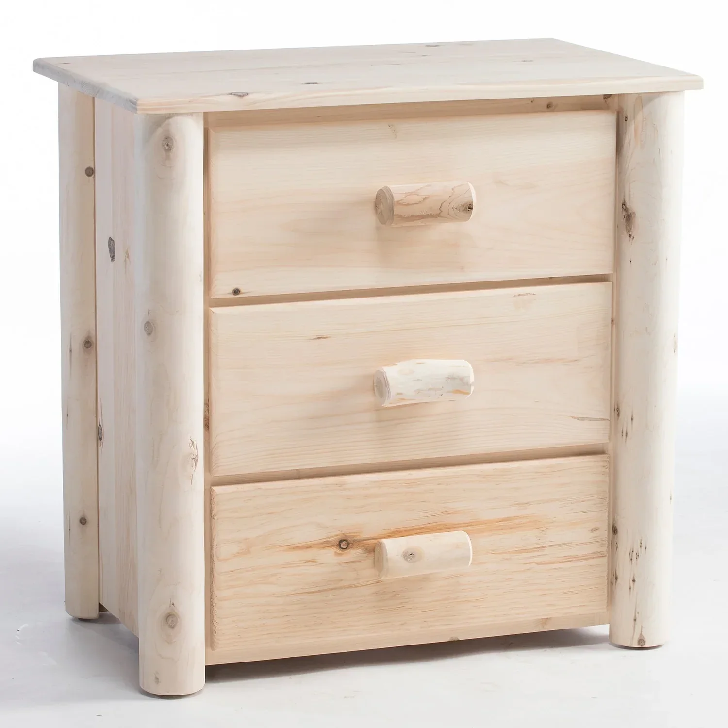 Rustic Cedar Log 3 Drawer Dresser