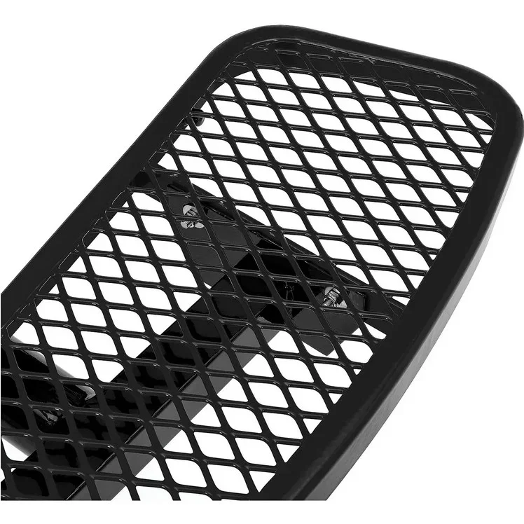Single Pedestal Circular 46" Picnic Table - Expanded Metal - Image 5
