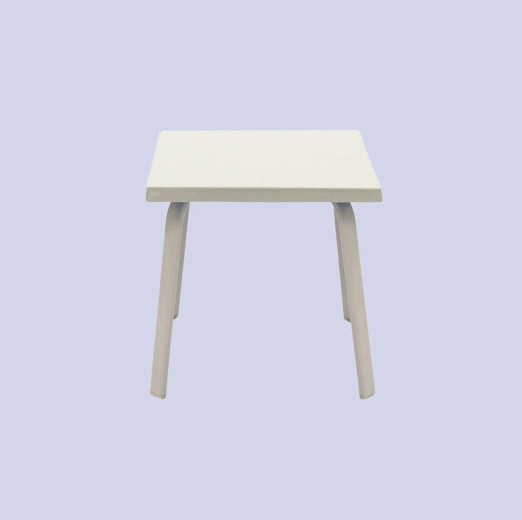 Square Fiberglass 18in Pool Side Table - Aluminum Frame